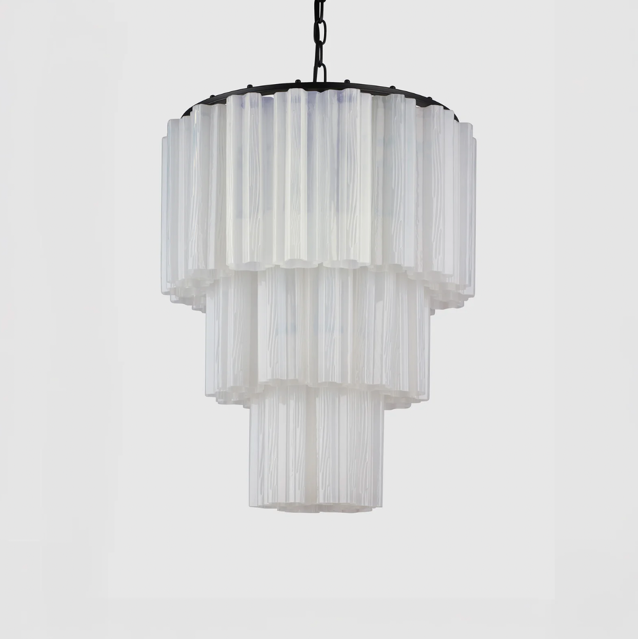 Fontaine Chandelier M White Black Metal Lamper